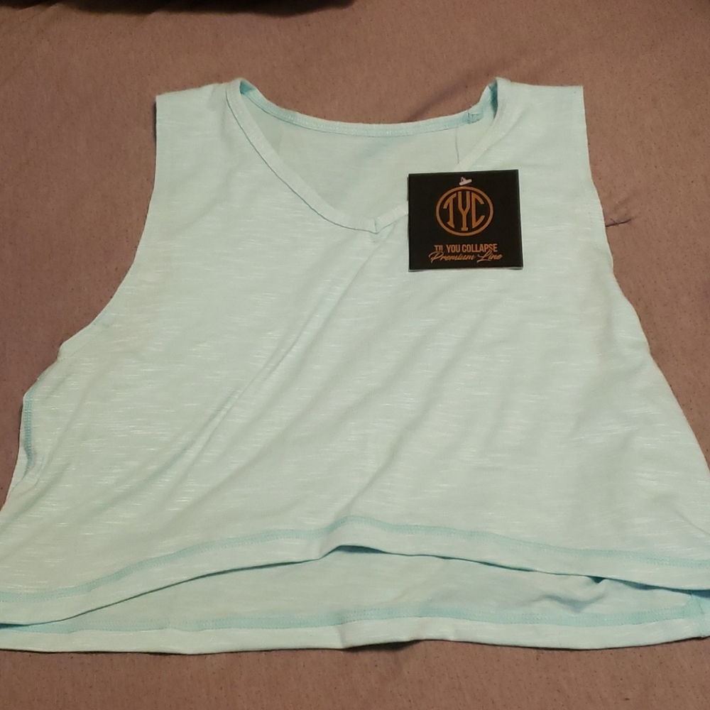 Til You Collapse  Light blue crop top